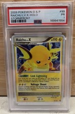 Pokémon 2008 Stormfront Raichu LV.X Holo 99/100 PSA 1  picture