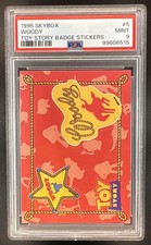 1995 Skybox Toy Story Woody #5 Badge Stickers PSA 9 picture