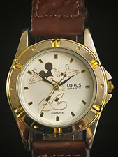Vintage Lorus Disney Mickey Mouse Watch Y121-X092 30mm New Battery Running picture