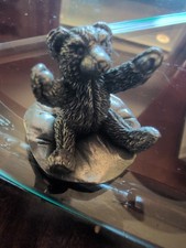 Vintage 1994 Royal Selangor Pewter Teddy Bear Mini Figurine 547403 picture