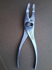 VINTAGE CRESCENT TOOL CO. J26 PLIERS BENT-NOSE SLIP-JOINT NICE L@@K USA 🇺🇸 picture