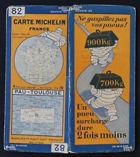 1925 MICHELIN 82 PAU TOULOUSE Guide Bibendum tire tyre map picture