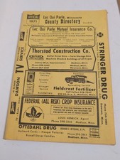 1971 Vintage Lac Qui Parle Minnesota County Atlas Directory 44 page picture