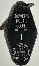Bowers’s Rustic Court Lander, Wyoming Hotel Room Key #1 Fob picture