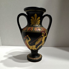 Vintage Hand Painted Greek Amphora Vase 8.5