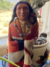 Clean Antique Vintage Skookum Indian Doll With Baby picture