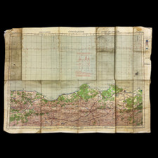 RARE WWII 1942 D-Day Operation Torch 'East Task Force' Constantine Invasion Map picture