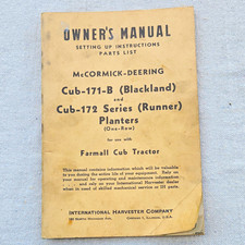 International Harvester Cub-171-B & Cub-172 Planter Manual 1947 picture