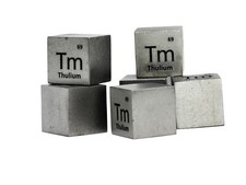 Thulium Metal 10mm Density Cube 99.9% for Element Collection USA SHIPPING picture