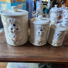 Pillsbury Doughboy 3 Piece Canister Set in original Box 1999 NEW SEE DESCRIPTION picture
