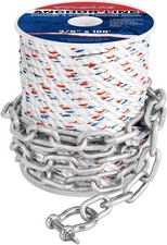 Anchor Line 3/8 Inch 50 FT 100 FT 150 FT Nylon 3 Strand Anchor Rope with 1/4inch picture