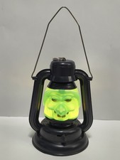 Vtg Halloween Green Witch Lantern Light Up Working, Missing Battery Cover picture