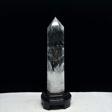 5LB Top Natural Clear Quartz Obelisk Crystal Wand Energy Reiki Tower + base picture