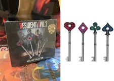Resident Evil 2 Card Suit Keys [Set of 4] Replica Figure Konami Numbered Box RE2 picture
