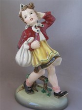 Large Original Vintage Keramos Dakon Porcelain Girl Figurine Wien Vienna Austria picture