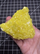 Native Sulfur Crystal Specimen 115g Bright Yellow Raw Mineral picture