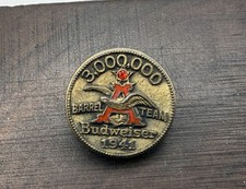 Vtg 1941 Anheuser-Busch Budweiser 3,000,000 Barrel Team Sterling Pin A&Eagle picture
