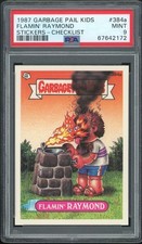 1987 Topps Garbage Pail Kids 10th Series #384a Flamin' Raymond PSA 9 MINT Os10 picture