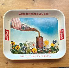Vintage Coca-Cola Soda Advertising Tray “Coke refreshes you best” Circa 60’s picture