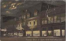 Business Block Clayton Street at Night Athens Georgia GA McGregor 1918 Postcard picture