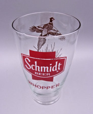 Vintage Schmidt Whopper Beer Glass 32 oz w/ Brown Pheasant NEW OLD STOCK picture