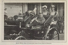 1921 Magazine Photo Crown Prince Carol of Romania & Wife Princess Helen Greece picture