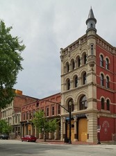 Louisville Kentucky 2020 Ornate Downtown Building Boarded Entrance Tower picture