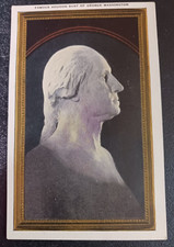 vtg postcard Famous Houdon Bust of George Washington Mount Vernon VA picture