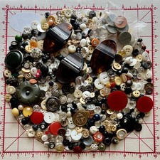 Large LOT of BUTTONS - mostly Antique or Vintage from estate collecton - Lot #1 picture