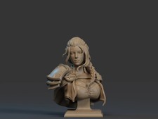 Jaina Resin Bust Unpainted 3D Printed Model Kit Video Game picture