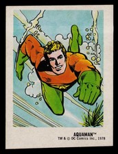 1978 ORIGINAL Tastee DC Comics Superheroes Stickers AQUAMAN Card 22 of 30 picture
