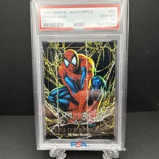 SkyBox 1992 Marvel Masterpieces Spider-Man #87 PSA 10 Gem Mint Trading Card picture