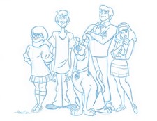 Scooby-Doo Convention Blue Line Sketch by Animator - Original Art Drawing - WOW picture