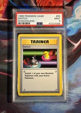 1999 Pokemon Base Set Shadowless Switch #95 PSA 9 MINT picture