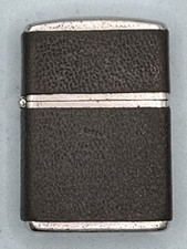 Vintage 1950-1957 Black Leather Wrap Zippo Lighter picture