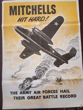 Rare Ww2 Mitchell Bomber Poster B26 picture