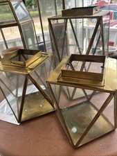 4 Pc Vintage Brass Lantern Set picture