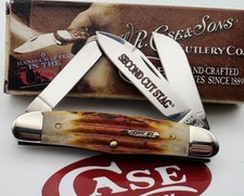 RARE CASE XX USA 2010 SECOND CUT RED STAG HUMPBACK STOCKMAN KNIFE 53946 (44604) picture