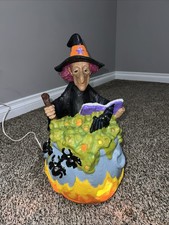 VINTAGE 1996 MATRIX PLASTIC FOAM BLOWMOLD HALLOWEEN WITCH BREW CAULDRON picture