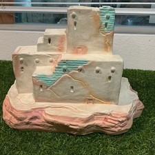 Vintage Southwestern Pueblo Adobe Village Sculpture 11” Southwest Decor picture