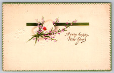 c1910s Very Happy New Year Embossed Antique Postcard picture