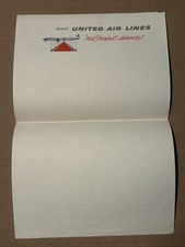 Vintage United Air Lines Red Carpet Service Letterhead Airline Aviation Ephemera picture