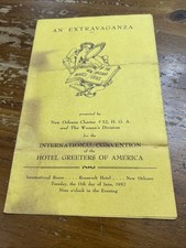 1957 Krewe of Greeters New Orleans Mardi Gras Program Ball Roosevelt Hotel picture