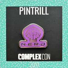 ⚡️RARE⚡️ COMPLEXCON x PHARRELL WILLIAMS N.E.R.D. PIN *BRAND NEW* 2017 LE 🧠 🎵 picture