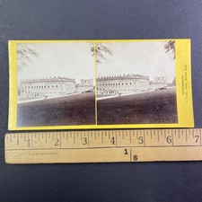 Chatsworth House Stereoview J. Clark Photo Matlock Bath 1860s Victorian Mansion picture