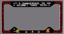 Zelda - Its Dangerous to Go Alone License Plate Frame - Link Hyrule picture