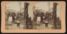 Photo:North Topeka Kansas 1903 Flood Street Scene Stereo View picture