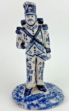 Antique Dutch Delftware Soldier Figure De Porceleyne Claeuw 18th C Claw Mark picture