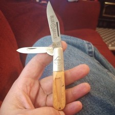 vintage 0593 Belknap Blue Grass Barlow pocket knife. picture