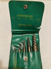 MADE IN USA - VINTAGE IRWIN HANSON 5 PC SPIRAL SCREW EXTRACTOR SET picture